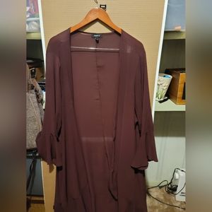 Torrid burgundy kimono